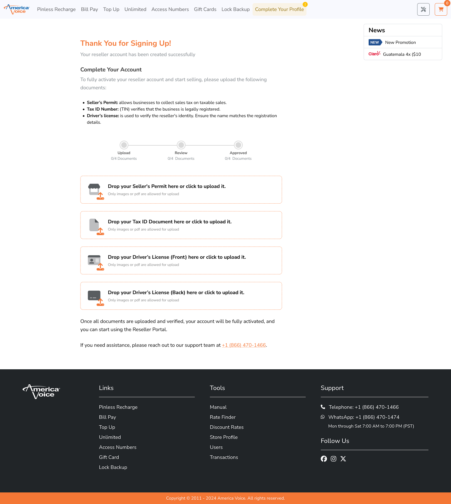 AV Reseller Portal — screen 5