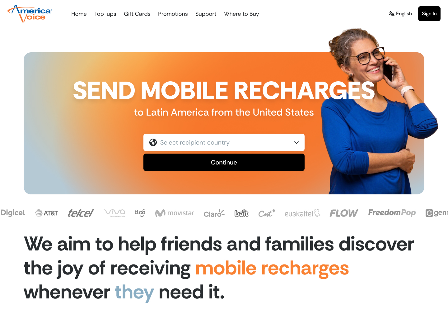America Voice — screen 1
