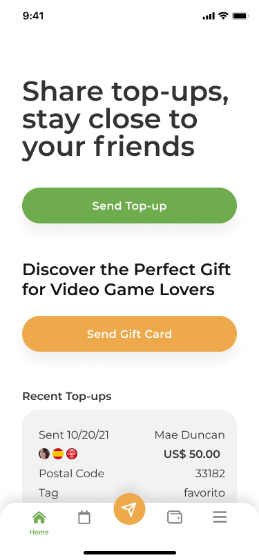 Pronto Top-up App — screen 6