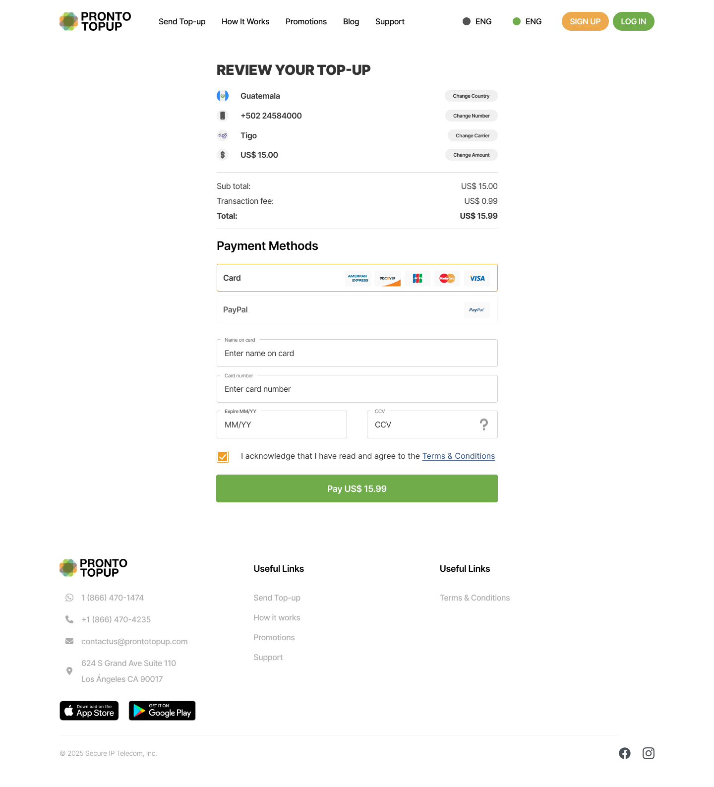 Pronto Top-up — screen 7